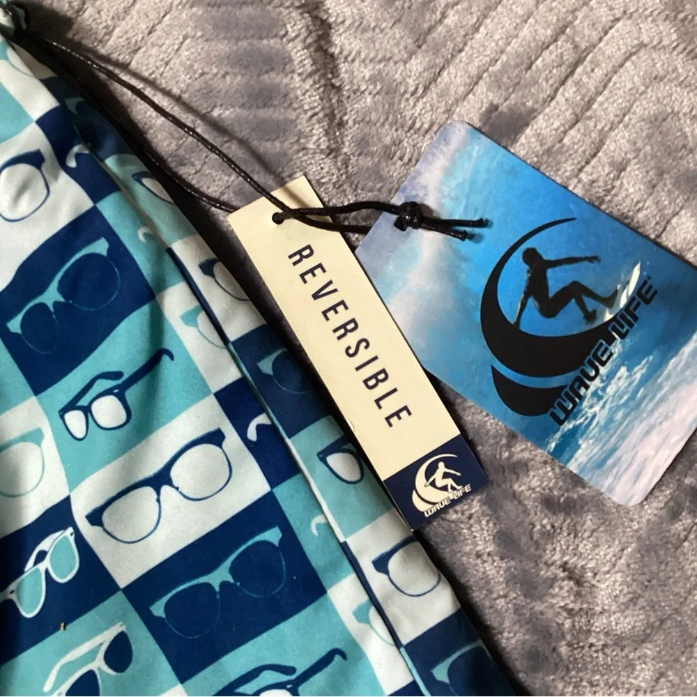 NWT Men’s Wave Life Reversible Board Shorts 36 I See the Ocean